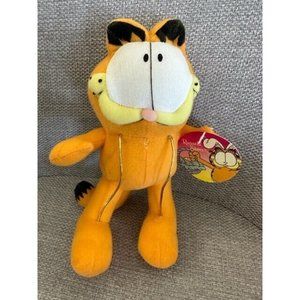 Vtg Garfield Plush Russell Stover with Easter Tag Stuffed Animal Candy Holder
